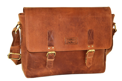 Menzo MB5 - 15,6 Zoll Laptoptasche Büffelleder/deltabraun