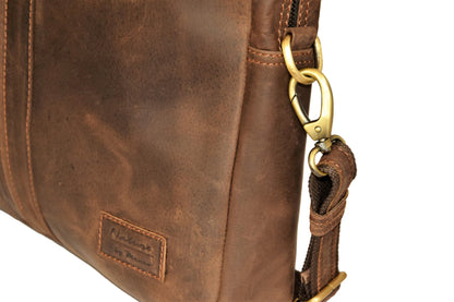 Menzo MB12 -14 Zoll Laptoptasche Büffelleder/marone