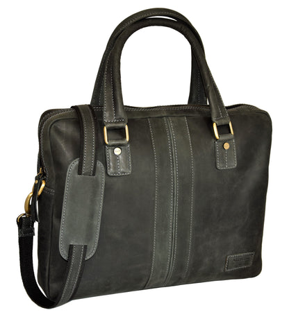 Menzo MB12 -14 Zoll Laptoptasche Büffelleder/schwarz