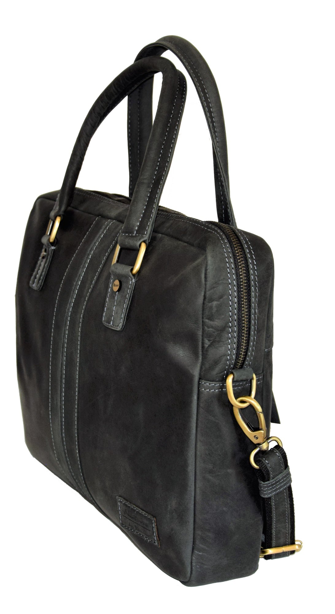 Menzo MB12 -14 Zoll Laptoptasche Büffelleder/schwarz