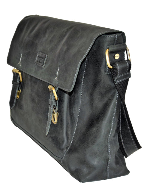 Menzo MB17 - 15,6 Zoll Laptoptasche Büffelleder/schwarz