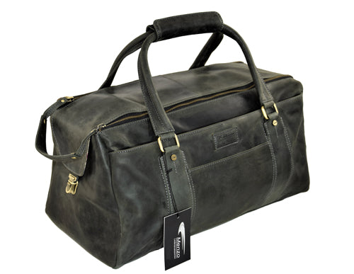 Reisetasche | Büffelleder | Schwarz