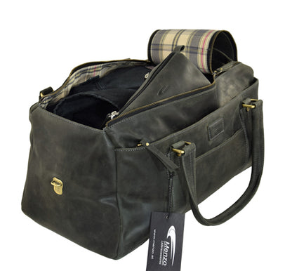 Reisetasche | Büffelleder | Schwarz