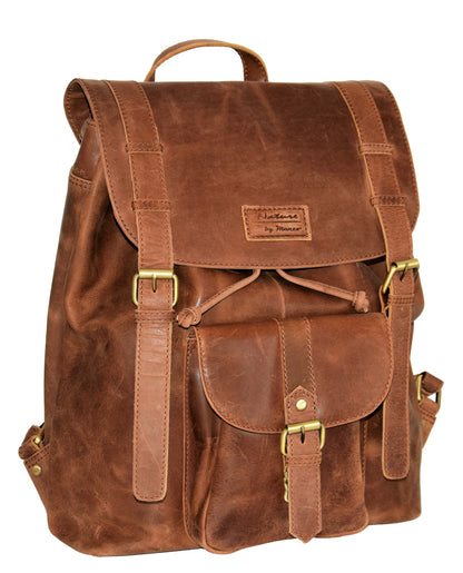 Menzo MB36 - 14 Zoll Rucksack Büffelleder/deltabraun
