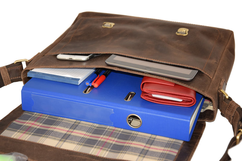 Menzo MB5 - 15,6 Zoll Laptoptasche Büffelleder/marone