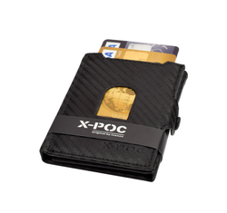 X-POC 7048 Kreditkarten Slim-Wallet Rindsleder/ carbon-schwarz